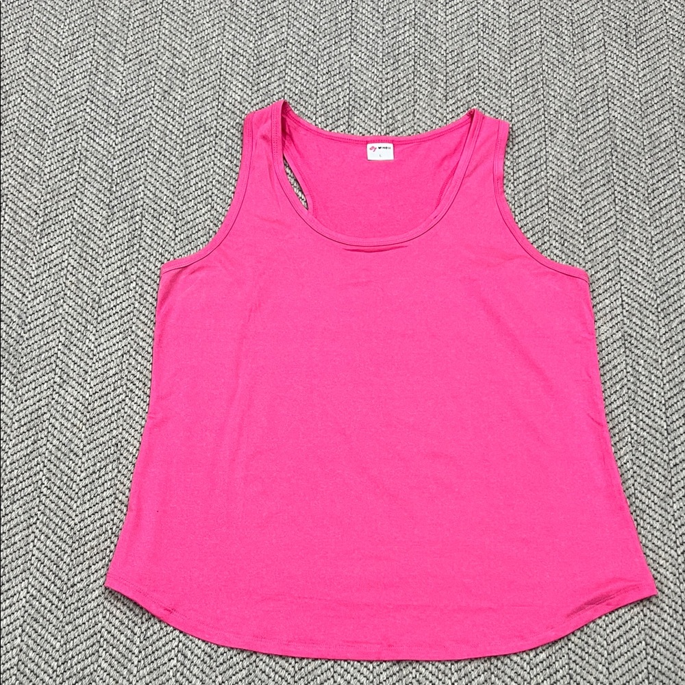 Vibrant Pink Sleeveless Tank Top